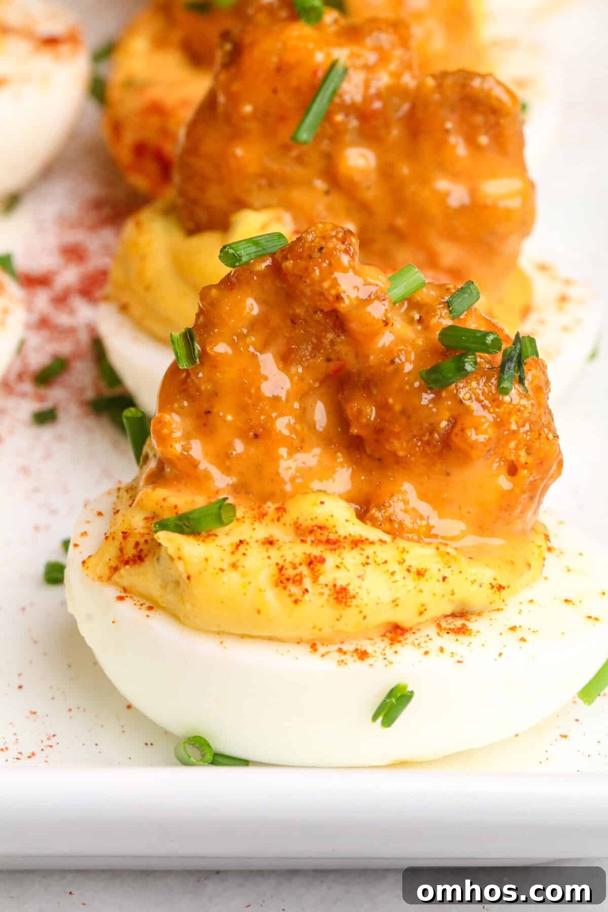 Cajun Firecracker Shrimp Deviled Eggs Recipe 4 Shrimp Deviled Eggs
