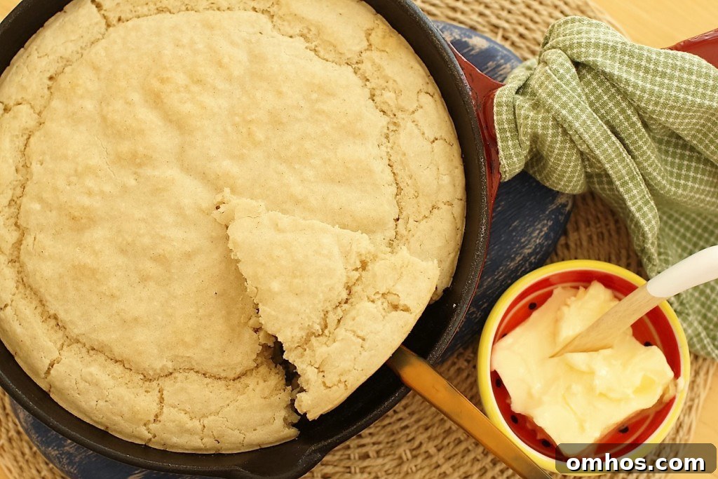 Lazy Man's Skillet Bannock Recipe from Francois Lake Cabin 17 a warm wedge of skillet bannock