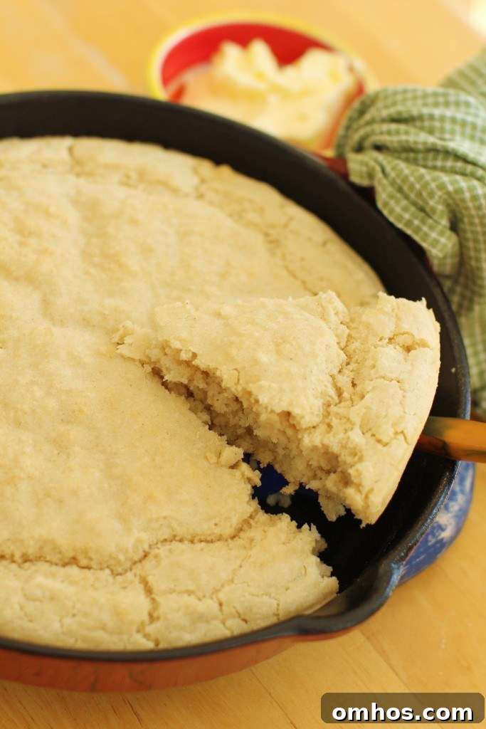 Lazy Man's Skillet Bannock Recipe from Francois Lake Cabin 21 a wedge of fluffy Lazyman Skillet Bannock