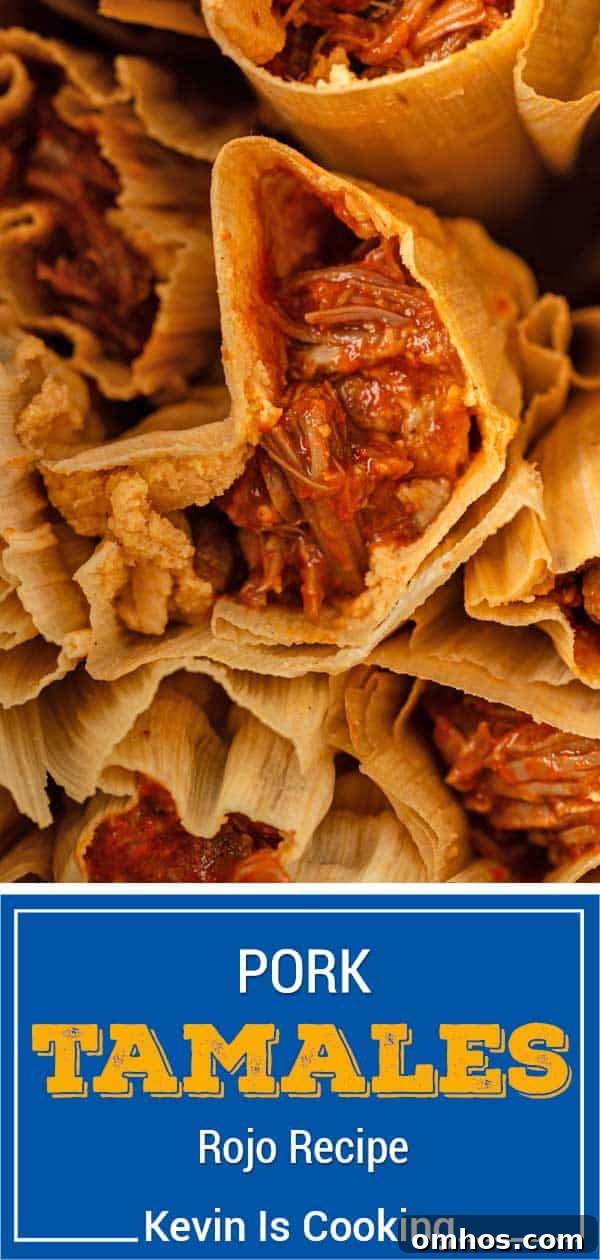 Authentic Mexican Red Pork Tamales Recipe 21 titled image (and shown): pork tamales rojo recipe